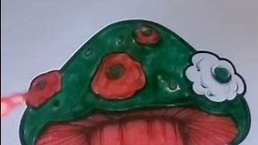 Kawaii Mushroom coloring page
