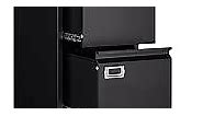 Anxxsu 4 Drawer File Cabinet, Filing Cabinets for Home Office, Metal Vertical File Storage Cabinet with Lock, Locking File Cabinet for A4 Legal/Letter, 15.1" W x 17.7" D x 52.5" H, Assembly Required