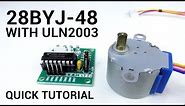 28BYJ-48 stepper motor and ULN2003 Arduino (Quick tutorial for beginners)