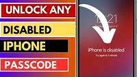 Unlock IPhone✅How To Unlock Disabled IPhone Without Lossing Data|Unlock Unavailable IPhone Passcode