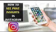 How To See Post Insights on Instagram App