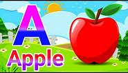 a for apple b for ball, c for cat d for dog, abcd phonics song, alphabets, english varnamala