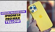 iPhone 14 Pro Max Silicone Case Yellow - The Best Official Apple Case
