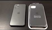 Apple iPhone 11 Pro Space Gray with Black Silicone Case