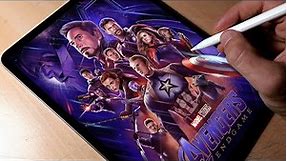 Drawing Avengers Endgame Poster - iPad Pro and Procreate