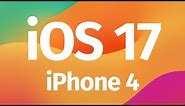 Can iPhone 4 be updated to latest iOS 17?