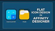 Flat App Icon Design In Affinity Designer (Design Process)