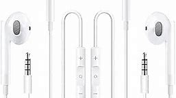 2 Packs Wired Headphones Earbuds with Microphone,in-Ear Earphones Volume Contro Headphones with Mic Compatible with iPhone/ipad/Android/Computer and Other 3.5mm Jack Devices