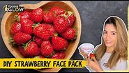 DIY Strawberry Face Mask | Strawberry Face Mask For Clear & Glowing Skin | The Foodie Glow