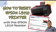 How to reset EPSON L3110 Printer + FREE Resetter
