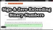 Signed and Unsigned Binary Number Extension