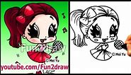 Ariana Grande - How to Draw People - Cartoon Drawing Tutorial | Fun2draw | Online Drawing Classes