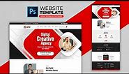 How to Design a Business Website Template | Adobe Photoshop Tutorial | Speed Art | Grafix Mentor