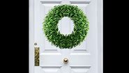 Boxwood wreath for front door farmhouse outdoor wreath