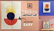 3 ABSTRACT MODERN ART POSTERS WITH 100% VECTOR TEXTURE | ADOBE ILLUSTRATOR TUTORIAL