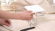 Napkin Holder, Metal Napkin Holder with Salt and Pepper Shakers Caddy Modern Napkin Dispenser for Table Kitchen Countertop, Not Including Salt and Pepper Shakers (Middle Marble, Gold)