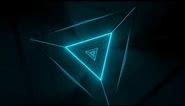 Abstract Cyan Triangle Tunnel Motion Graphic Loop - Free HD Background, Stock Video
