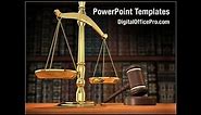 Scales of Justice PowerPoint Template Backgrounds - DigitalOfficePro #00073