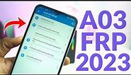 2023 New Solution OUT - Samsung A03 FRP Bypass Android 12 Clear Data Not Supported Fix | Without PC