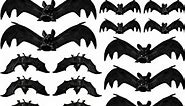 MGparty Halloween Hanging Bats 24 Pcs Realistic Scary Rubber Bats for Halloween Outdoor Indoor Yard Home Window Door Wall Decorations Halloween Party Decorations with 5 Size