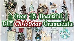 Lots of DIY Christmas Ornaments || Rustic, Vintage, Farmhouse, Primitive, Woodland styles