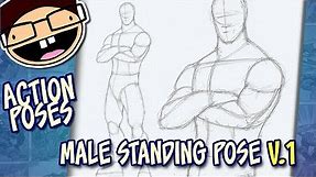 How to Draw a MALE STANDING POSE (Version 1) | Narrated Easy Step-by-Step Tutorial