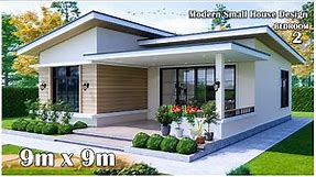 Modern Small House Design | 9m x 9m with 2 Bedroom (Simple life)