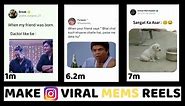 How To Make Viral Memes Reels Video For Instagram?Twitter Memes Reels Kaise Banaye?Fake Tweet Memes
