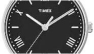 Timex Men's Southview 41mm Watch – Black Dial Silver-Tone Case with Black Leather Strap