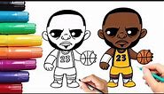 How to Draw Lebron James | LA Lakers