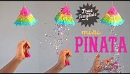 How to make a DIY Piñata: Cute Mini rainbow Piñatas for fiestas - Best instructions and templates!