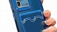 Tuokiou for Samsung Galaxy S20 Ultra case,Wallet Phone Case Upgrade Slim Fit Card Slot Transparent Case Protective Soft Shockproof Case with Card Holder for Galaxy S20 Ultra 6.9” (Blue)