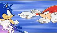 Knuckles struggles to land a punch on Sonic | Sonic vs. Knuckles | Sonic X (2003)