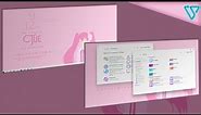 windows 10 light pink themes | make windows look minimalist | sweetness theme