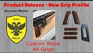 AR custom wood grips and rail panels