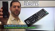 Sony RMAMU185 Audio System Remote - www.ReplacementRemotes.com
