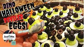 Halloween-Spooky-Deviled-Eggs |Recipe| Just8Ate