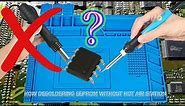 Desoldering EEPROM without hot air station