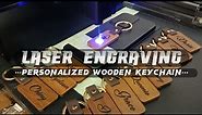 Laser Engraving [Wooden Keychain] | JiMECHANIC | Personalized Wooden Keychain and Key Tags | NEJE 2