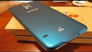 Samsung Galaxy S5 Blue Unboxing