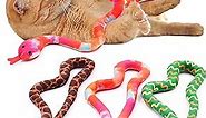 CiyvoLyeen Snake Catnip Toys Kitten Supplies Interactive Catnip Toys for Indoor Cats Snakes Cat Toy Novelty Gift for Cat Lovers Dental Health Chew Catnip Toy for Cats Set of 3
