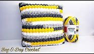 Easy Crochet throw pillow Tutorial
