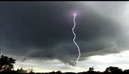 Incredible lightning from huge storms in SE Kansas