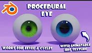 How to Make Procedural Stylized cartoon eye texture in Blender (in EEVEE) | Animatable Iris Texture