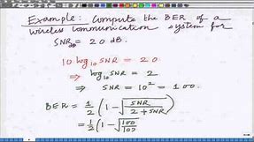 Lecture 08: Bit Error Rate of Rayleigh Fading Wireless Channel