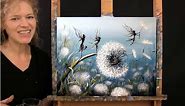Learn How to Paint DANDELION FAIRY DANCE with Acrylic - Paint & Sip at Home - Step by Step Tutorial