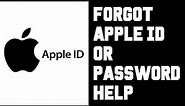 Forgot Apple ID Password and Email Fix - Forgot Apple ID Login Step by Step Guide Help