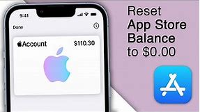 How to Reset App Store Balance to $0.00 on iPhone!