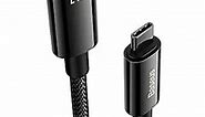 Baseus USB C Cable, 240W PD 3.1 5A Fast Charging USB C to USB C Charger Cable, Zine Alloy Nylon Braided Type C Cable for iPhone 15/Pro/Plus/Pro Max, MacBook, iPad Pro/Air/Mini, Samsung S23/S22 (10ft)