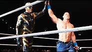 John Cena leads the crowd in singing Happy Birthday to Goldust in Birmingham, England